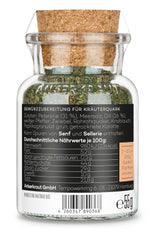 Ankerkraut Kräuterquark Dip, Gewürzmischung für Quark, Ohne Geschmackverstärker, Premium Qualität, Alternative Joghurt und Soja-Quark, Aufstrich selber machen, 55 g in cork glass