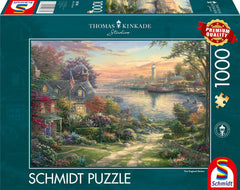 Schmidt Spiele 58785 Thomas Kinkade, New England Harbor, puzzle jigsaw 1000 piese, colorat Puzzle Naty Shop Titlu implicit