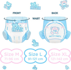 Adult Printed Diapers 5500-5800ml 10 Pieces - Toilet Briefs (XL)