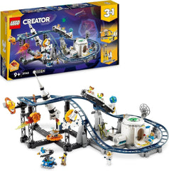 LEGO 31142 Creator 3-In-1 Space Rollercoaster Toy Kit for Toddlers with Functional Carts, Converts to Free Fall Tower or Carousel with Rockets and Glowing Bricks Building Sets Besuche den LEGO-Store Single