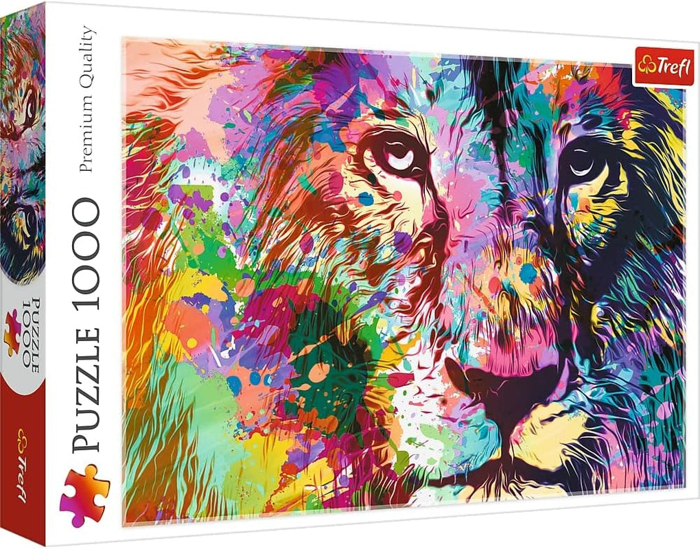 Puzzle 1000 Leu colorat Puzzle Naty Shop Titlu implicit