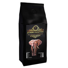 Jumbo Kaffee | Elefantenkaffee Maragogype (1000 g, Ganze Bohnen) - Die größten Bohnen der Welt, ohne Säure, extra mild