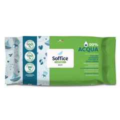 Natural cleansing wet wipes for babies, 99% water, very delicate formula for daily hygiene of children and newborns - 12 packs of 64 wipes