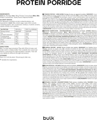 Complete Protein Oatmeal, Bulk, High Protein Oatmeal, Whey, High Fiber, Protein Porridge, Unflavored, 1kg