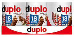 Ferrero duplo Large Pack - Chocolate Bars with Fine Nougat Creme, Crunchy Wafer and Fine Milk Chocolate - Carnival and Mardi Gras Sweets - 15 Packs of 18 Individually Wrapped Bars