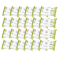Șervețele umede pentru bebeluși cu aloe, pentru piele sensibilă, fără alcool, prietenoase cu pielea, pH 5,5, parfumate ușor, 1728 bucăți (24 pachete)