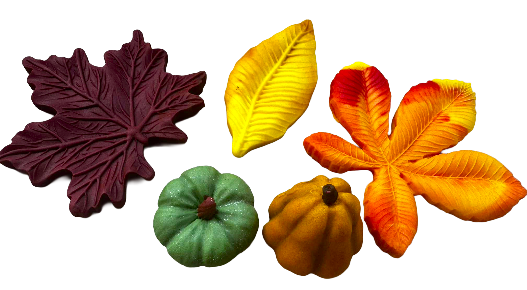 Set of 5 edible decorations, Autumn