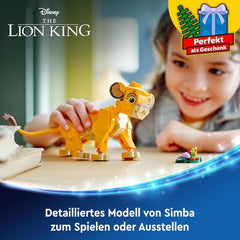 LEGO ǀ Disney Simba, the lion king's cub, building toy for children, fantasy Playset with the figure of the lion, cool gift idea for girls and boys from 6 years old, children's toy 43243 Building sets Beuche den LEGO-Store