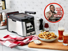 Tefal FR600D Clear Duo Deep Fryer, prăjire cu mai puțin fum și mirosuri, capacitate 1,2 kg, termostat, cronometru, fereastră mare de vizualizare fără ceață Electrocasnice Naty Shop
