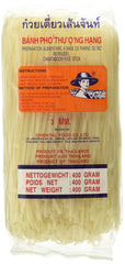 Rice Noodles - Thai, 3mm wide rice ribbon noodles, made from rice flour - 17 x 400g