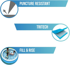 Above ground pool Bestway Fast Set without pump, Ø 183 x 51 cm, blue, round, 940 liters, TriTech material, self-assembly, safety valve, incl. repair patch