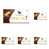 Dark chocolate bars 72% – 5 x 100 g – The finest dark chocolate squares – Chocolate wrapped in gold foil