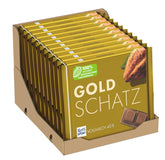 Ritter Sport - Gold Treasure - 11 x 250g, Fine milk chocolate with caramel pieces, Classic chocolate to share with friends, 11 bars x 250g