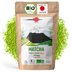 ORIGEENS Ceai japonez organic Matcha Usagi (Latte Intensiv) - Single Origin Shizuoka - PudrÄ Matcha organicÄ - PungÄ de 80 g
