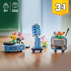 LEGO Creator 3In1 disc player with flowers - convertible toy into a radio or microphone - musical toys for children - creative gift idea for girls and boys from 8 years 31172 Building sets Besuche den LEGO-Store
