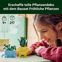 LEGO Botanicals Fröhliche Pflanzen - Spielzeug für Kinder mit 2 Kunstpflanzen, 2 Bunten Blumentöpfen & austauschbaren Cartoon-Gesichtern - Giftidee für Mädchen ab 9 Jahren - 10349