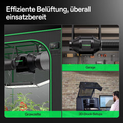 VIVOSUN 100mm AeroZesh G4 Smart Inline Fan/Exhaust Kit with GrowHub E42A+, Temperature and Humidity Controller, WiFi/App Remote Control, Activated Carbon Filter and Hose for Grow Tents and Hydroponics