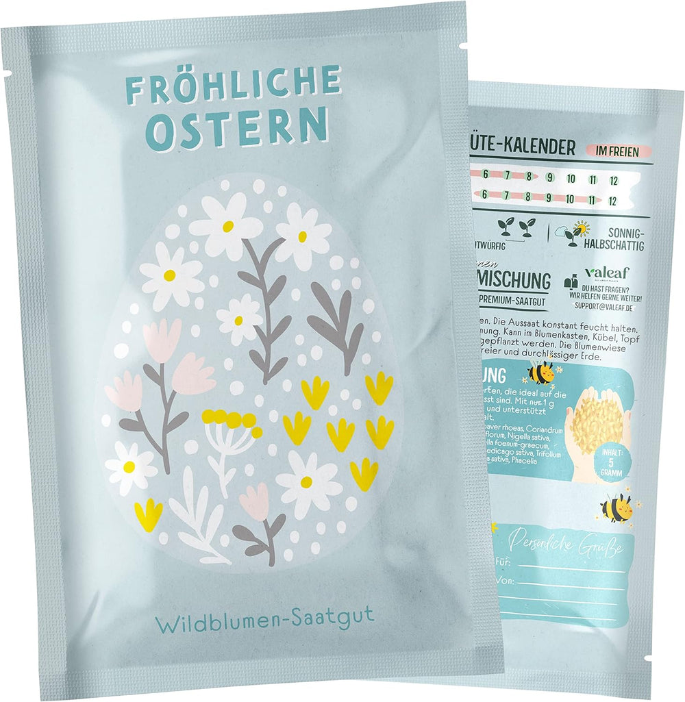 Wildflower Meadow Seeds | Easter Gift Flower Seeds, Easter Grass Seeds | Easter Flower Seeds and Easter Gifts for Kids | Wildflower Seeds | Packets of seeds for a wildflower meadow