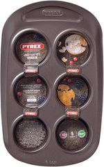 Pyrex BANDEJA 6 MAGDALENAS ASYMETRIA PX Muffinförmchen, Metall, Bunt, 6 Magdalena Molds and baking trays Naty Shop