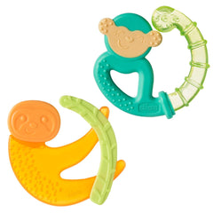 Inel de dentiție Chicco Fresh&Relax Maimuță sau Leneș, 4M+, umplut cu apă sterilă