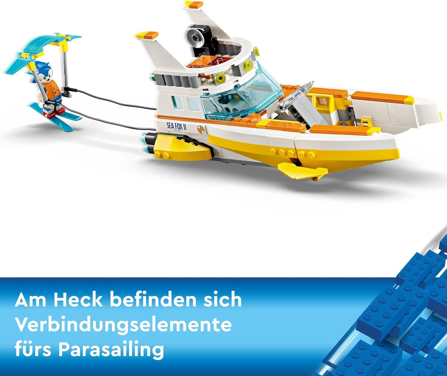 LEGO Sonic the Hedgehog Tails™ Adventure Boat, jucărie interactivă cu personaje de jocuri video și schiuri de apă, cadou pentru băieți, fete și gameri de la 8 ani 76997 Seturi de constructie Besuche den LEGO-Store