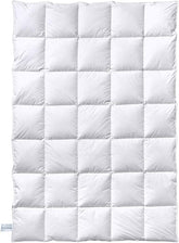 Plapuma din puf Billerbeck - Dorothea 90 - Plapuma pentru toate anotimpurile - 135 X 200 Cm Plapuma cu puf real - Nivel de caldura mediu, alb Plapumi si pilote Naty Shop Titlu implicit