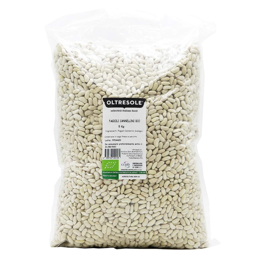 , Organic cannellini beans 5 kg, organic legumes from controlled cultivation, rich in Cereals Naty Shop Default Title