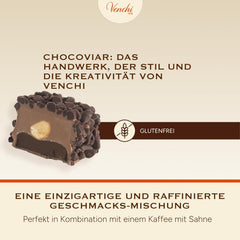 Venchi – Chocoviar Gianduia, praline la pungă de 1 kg, ciocolată Gianduia produsă exclusiv cu „alune de pădure Piemont”, fără gluten, fără coloranți artificiali și fără conservanți