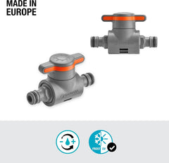 Cuplaj Gardena cu supapă de reglare, gri, portocaliu