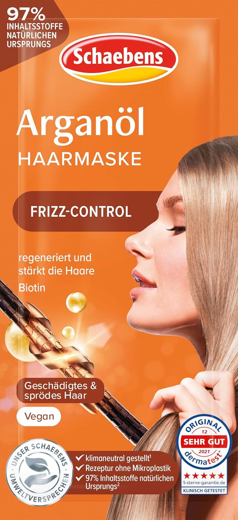Mască de păr cu ulei de argan - frizz-control - pentru păr deteriorat și fragil VEGAN Masca de par Naty Shop Titlu implicit