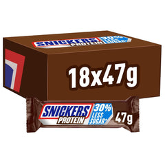 Snickers Chocolate Protein Bars - Rich Flavor With Caramel Hazelnuts And Nougat, Bulk Pack 18x47g