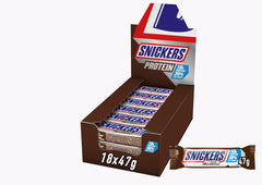 Snickers Chocolate Protein Bars - Rich Flavor With Caramel Hazelnuts And Nougat, Bulk Pack 18x47g