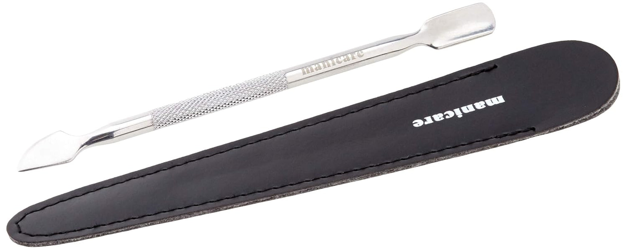 Împingător de cuticule și curățător de unghii, instrument profesional pentru manichiură/pedichiură, cu capete duble, oțel inoxidabil, perfect pentru cuticulele crescute excesiv, curăță sub/în jurul unghiei, îndepărtează oja