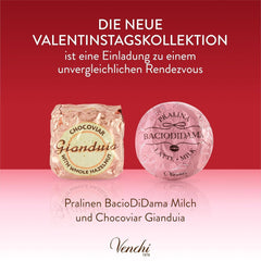 Venchi - Cutie cadou cu 9 bomboane de ciocolată Baciodidama și Vegan Chocoviar Gianduia, fără gluten, Valentine's Day Collection Bomboane de Ciocolata Naty Shop