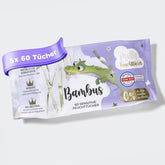 Millis Bamboo Baby Sensitive wet wipes for delicate baby skin - 5 x 60 pieces - Natural, gentle and sustainable cleaning - Biodegradable baby wipes, plastic-free and alcohol-free