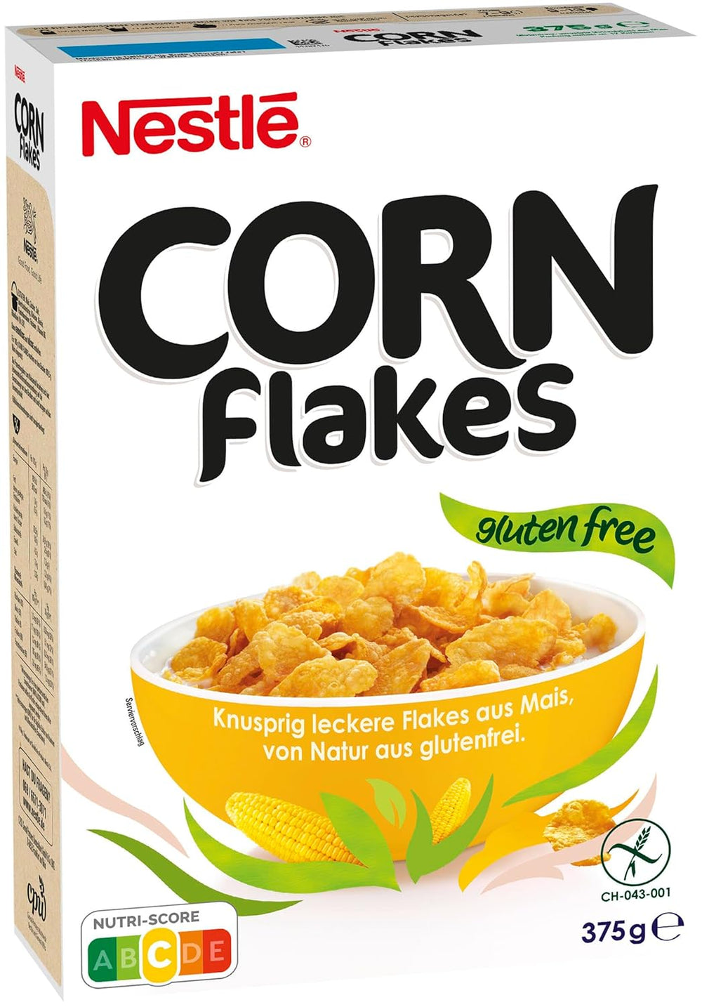 Nestlé Cereals Corn Flakes, Classic Corn Flakes, Gluten Free, Pack of 1 (1 x 375g)