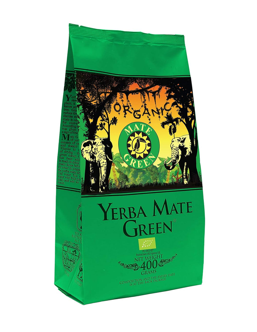 Yerba âBIOâ 400 g Ceai Mate organic, organic, stimulent natural Èi energizant cu cofeinÄ, ceai Yerba Mate cu fructe, ceai Mate foarte bogat Ăźn cofeinÄ, de ĂźnaltÄ calitate