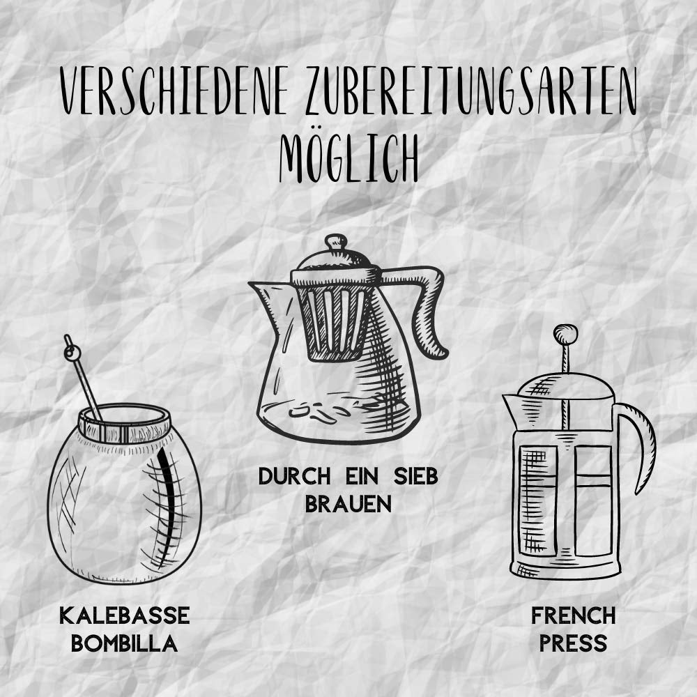 Yerba  „Mas Energia Guarana” 1 kg – Ceai Mate brazilian cu guarana și mentă | Ceai Yerba Mate fructat | Energie naturală fără aditivi artificiali | Vegan