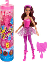 Păpușă Barbie Colour Reveal și accesorii, seria balerină, 6 surprize de desfăcut, inclusiv schimbarea culorii, inspirată de tendința principală de balet (stilurile pot varia), HRK17 Papusi Naty Shop Titlu implicit