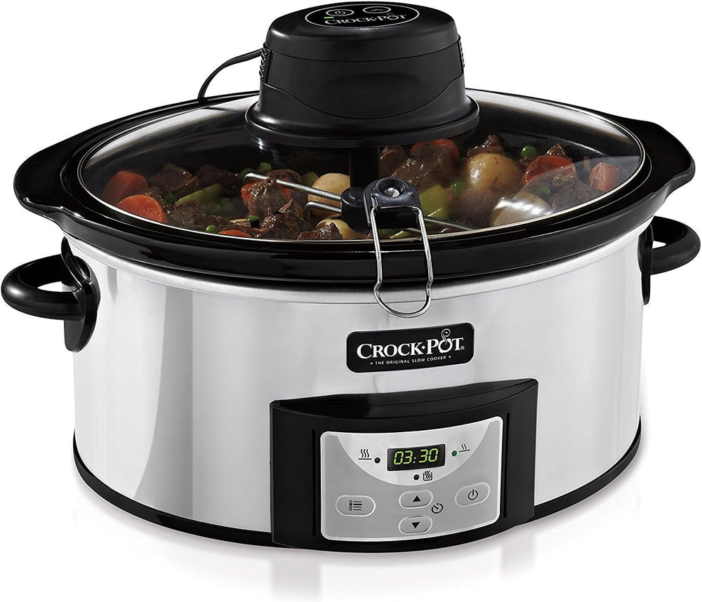 Slow Cooker Crockpot with Auto Stir Function, Programmable Controls, 5.7 L (For 5-6 People) Slow Cooker Naty Shop Default Title