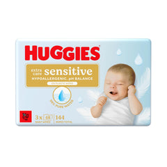 Huggies Pure Extra Care Sensitive Baby Wipes, 99% Water, Plastic Free, Fragrance Free