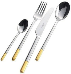 Villeroy & Boch - Ella Cutlery partially gold-plated gold, 30 pieces, 6 people, dishwasher safe, stainless steel Kitchen Naty Shop