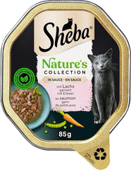 Hrană umedă pentru pisici SHEBA, Colecția Nature's în sos cu somon, 2 x 11 x 85g