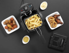 Bestron oil fryer, Mini fryer for 1 portion of fried potatoes, fish or nuggets Appliances Naty Shop