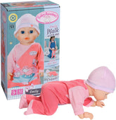 Baby Annabell Emily Run With Me 43cm, păpușă care se târăște și merge, cu funcție de sunet, rochiță și pălărie roz, 710623 Zapf Creation Papusi Naty Shop Titlu implicit
