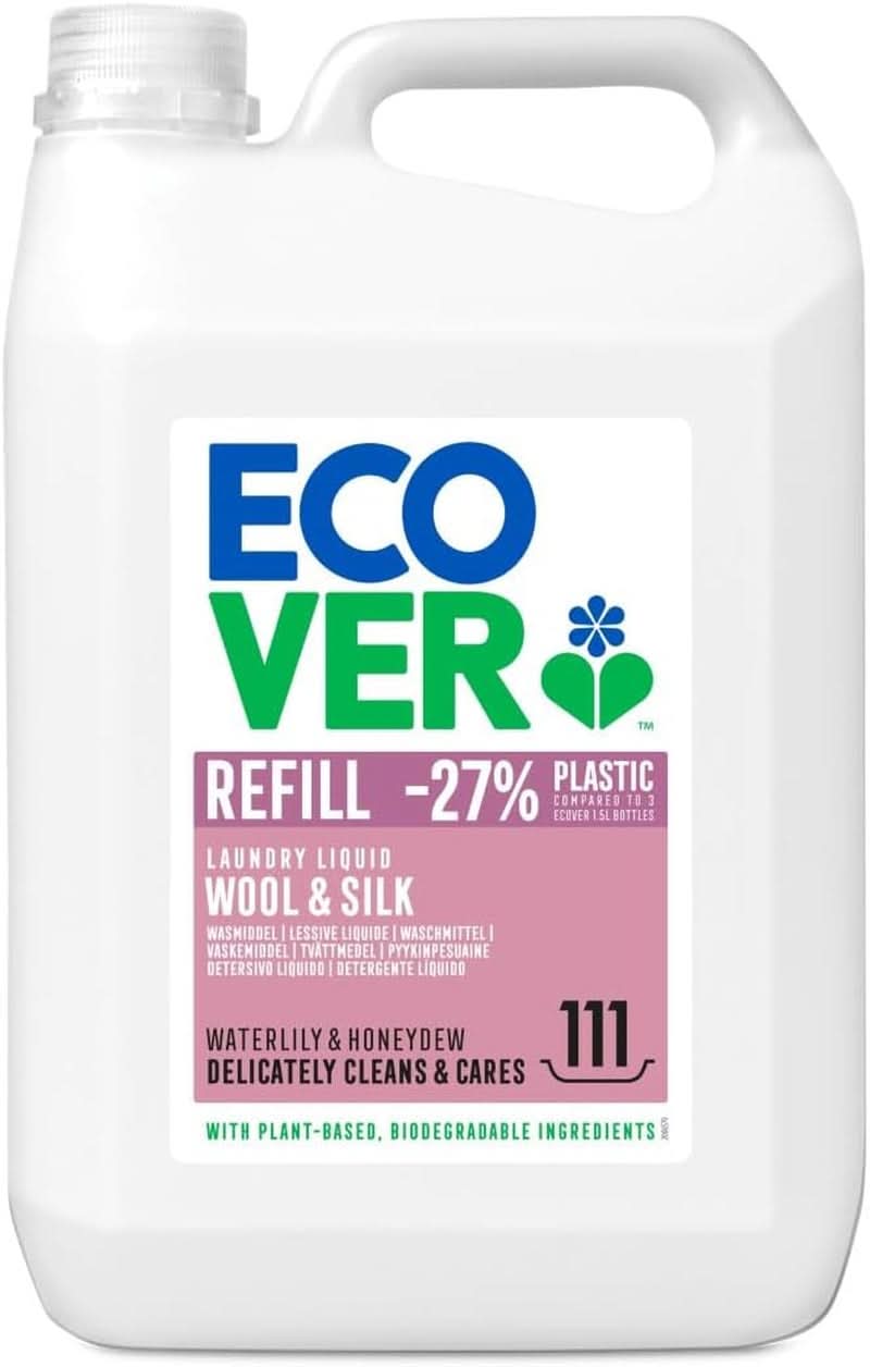 Detergent Ecover Delicates Wool & Delicates (5 litri, 111 spalari), cu ingrediente vegetale, pentru textile delicate Naty Shop 111 Spalari