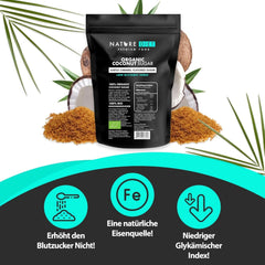 Organic coconut sugar, caramel flavor, 1.5 Kg Sweeteners Naty Shop