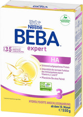 BEBA expert HA 3 Hydrolyzed continuation formula, from 10 months, 1 pack (1 x 550 g)