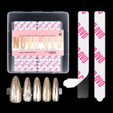 NOVO OVO 360 bucăți tablă adezivă ușor de rupt pentru afișaje de unghii prin presare, transparente, față-verso pentru atașare pentru nail art/ambalare/depozitare/practică/accesorii, 30 bucăți x 12 foi