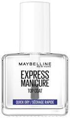 Maybelline New York Nail Polish, Quick Dry Top Coat Express Manicure, Transparent, 12 ml